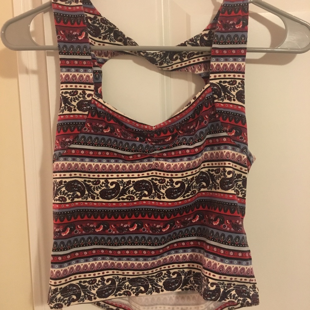 Forever21 floral crop top size M